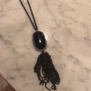Kendra Scott black and gunmetal Rayne necklace